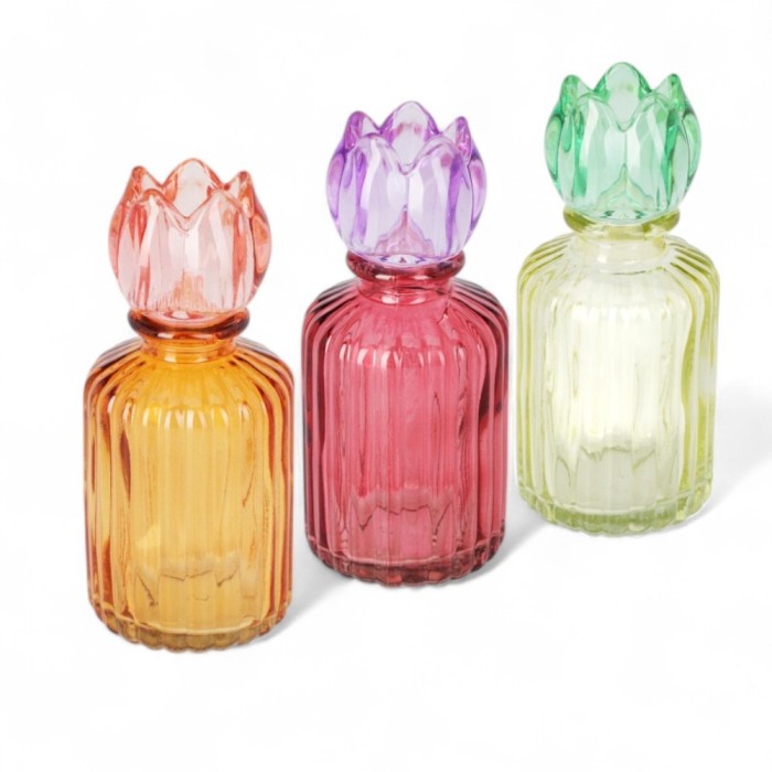 PCANDELA VETRO H14X6 3 ASSORTITI